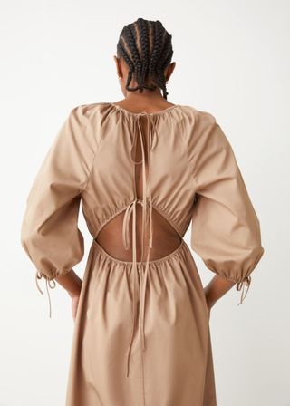 & Other Stories + Open Back Midi Dress