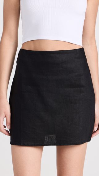 Reformation + Veranda Linen Skirt