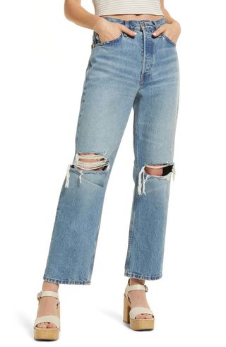 RE/DONE + '90s Low Slung Ripped Jeans