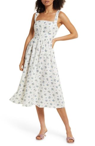 Reformation + Tagiatelle Floral Linen Dress