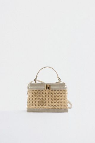 Zara + Woven Rattan Box Bag