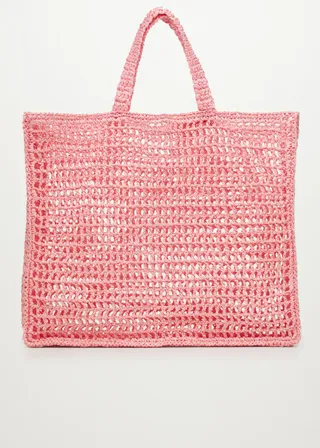 Mango + Raffia Shopper Bag