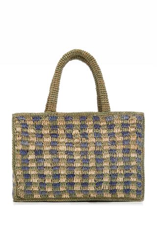 Manebi + Sunset Raffia Small Tote Bag