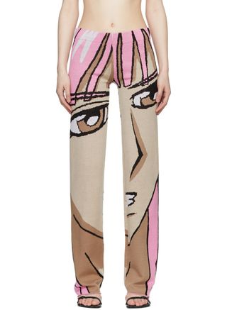 1xblue + Ssense Exclusive Pink Anime Trousers
