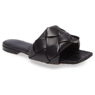 Bottega Veneta + Woven Slide Sandal
