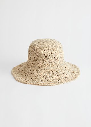 & Other Stories + Crocheted Straw Bucket Hat