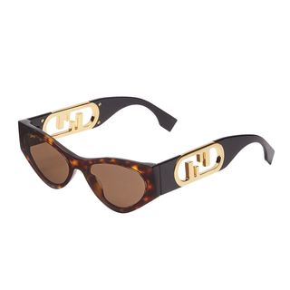 Fendi + O'Lock Havana Acetate Sunglasses