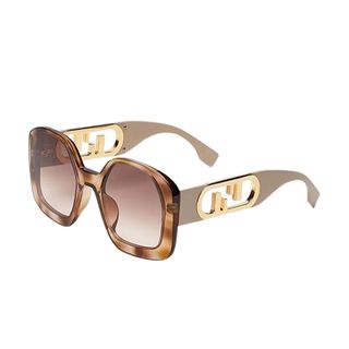 Fendi + O'Lock Transparent Havana Acetate Sunglasses