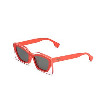 Fendi + Fendi Feel Red Acetate Sunglasses
