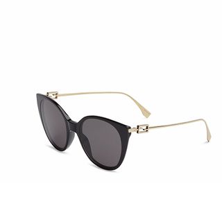 Fendi + Baguette Black Acetate and Metal Sunglasses