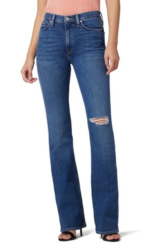 Hudson Jeans + Barbara High Waist Distressed Bootcut Jeans