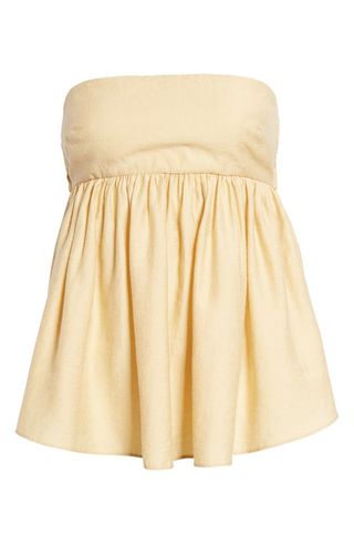 Topshop + Strapless Babydoll Top