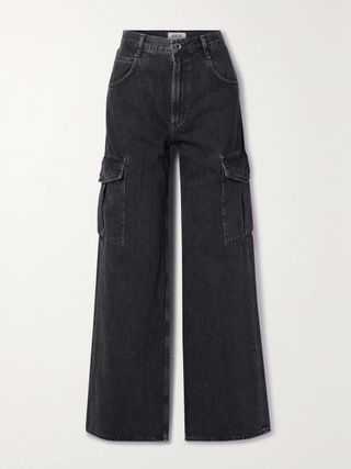 Agolde + Minka High-Rise Wide-Leg Cargo Jeans
