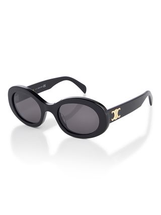 Celine + Oval Acetate Sunglasses