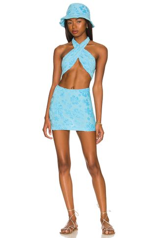 Frankies Bikinis + Dorothy Terry Jacquard Mini Dress