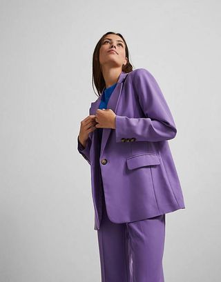 Y.A.S + Oversized Blazer Co-Ord in Bright Purple