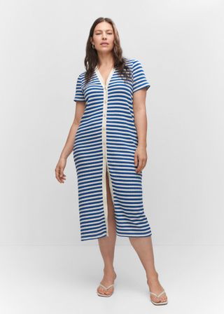 Mango + Striped Jersey Dress