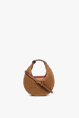 Staud + Raffia Micro Moon Bag