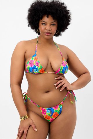 Frankies Bikinis + Tia Floral Triangle Bikini Top