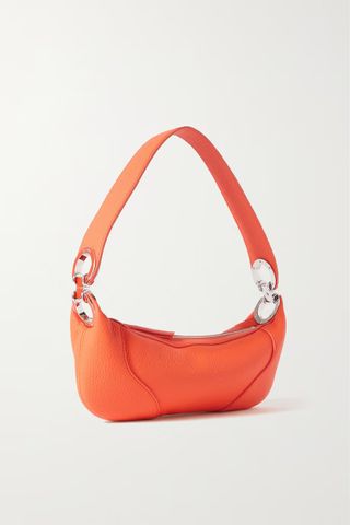 By Far + Amira Mini Textured-Leather Shoulder Bag