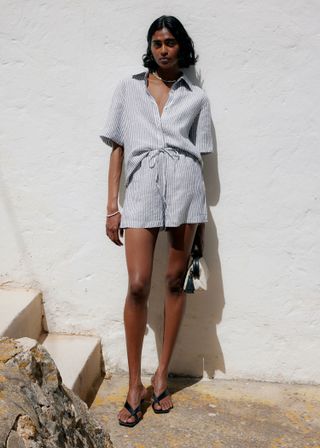 & Other Stories + Linen Drawstring Shorts