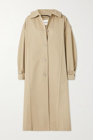 Caes + Pleated Cotton Trench Coat