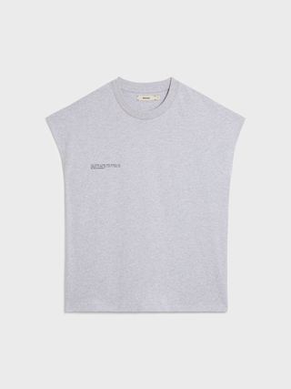 PANGAIA + Organic Cotton Cropped Shoulder T-Shirt