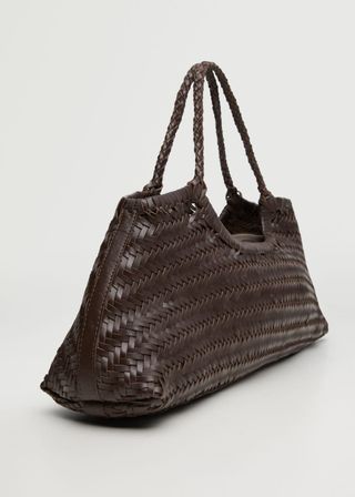 Mango + Braided Leather Bag