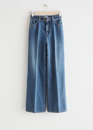 & Other Stories + Belted Wide Leg Jeans