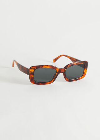 & Other Stories + Rectangular Thick Frame Sunglasses