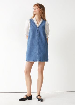 & Other Stories + Sleeveless Denim Mini Dress