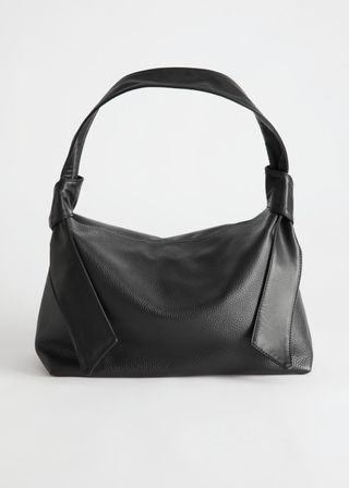 & Other Stories + Knotted Leather Midi Handbag