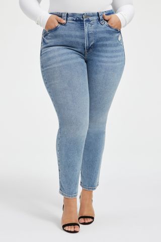 Good American + Good Legs Straight Jeans