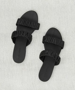 Jenni Kayne + Leather Dune Sandal in Black
