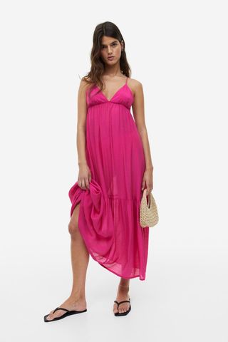 H&M + Sleeveless Poplin Beach Dress