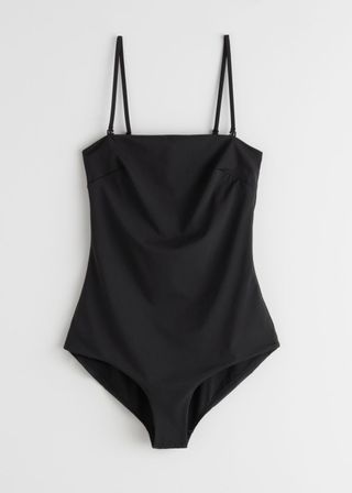 & Other Stories + Square Cut Spaghetti Strap Swimsuit