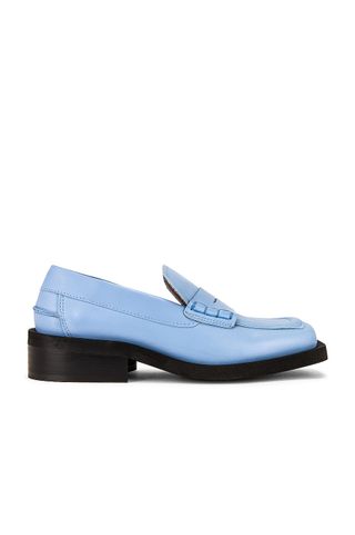 Ganni + Flat Loafer in Placid Blue