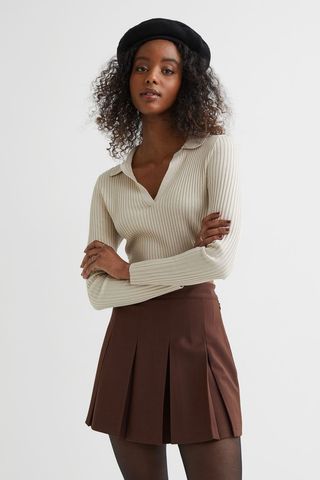 H&M + Short Twill Skirt