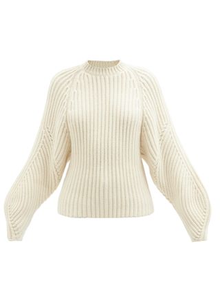 Raey + Bell-Sleeve Responsible Virgin-Wool Blend Sweater