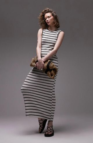 Topshop + Stripe Sweater Dress