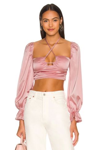 More to Come + Skyler Long Sleeve Top in Light Pink