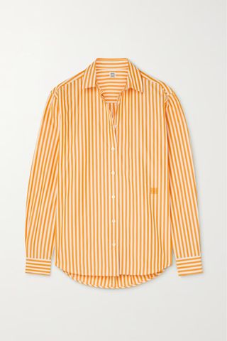 Totême + Striped Organic Cotton-Poplin Shirt