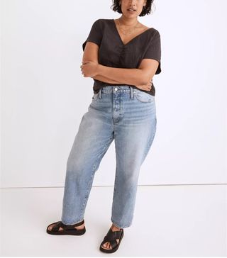 Madewell + The Perfect Vintage Straight Jeans in Seyland Wash