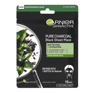 Garnier + Pure Charcoal and Black Tea Purifying and Hydrating Sheet Mask