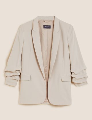 M&S Collection + Ruched Sleeve Blazer
