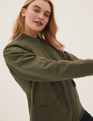 M&S Collection + Textured Lightweight Jacket