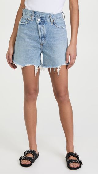 Agolde + Crisscross Jean Shorts