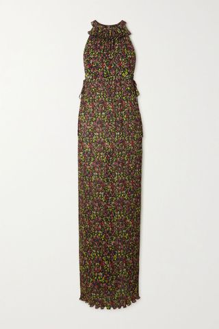 Philosophy Di Lorenzo Serafini + Pleated Floral-Print Georgette Maxi Dress