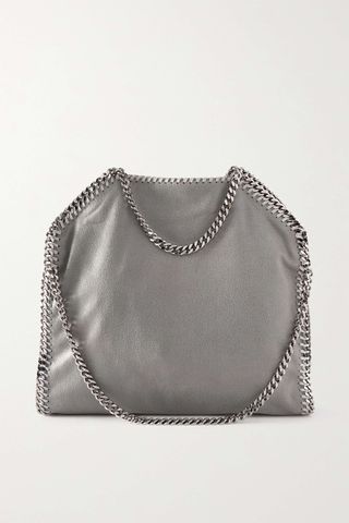 Stella Mccartney + Falabella Medium Vegetarian Brushed-Leather Shoulder Bag
