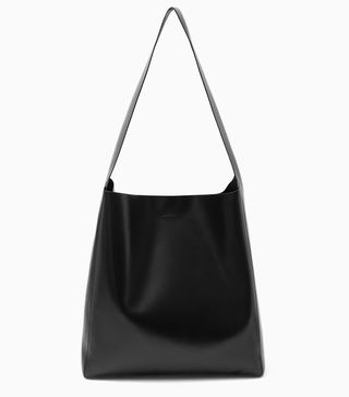 COS + Slouchy Shoulder Bag in Leather